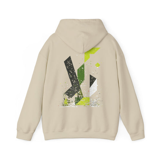 SOULIV8 |  Abstract Arabesque Splatter Hoodie | Urban Streetwear in Midnight Black for Bold Winter Fashion